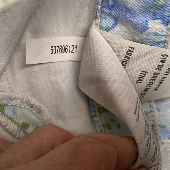 Abercrombie & Fitch Women's Jeans 0/25 Skinny Floral Blue Green Cotton Stretch - Picture 9 of 11